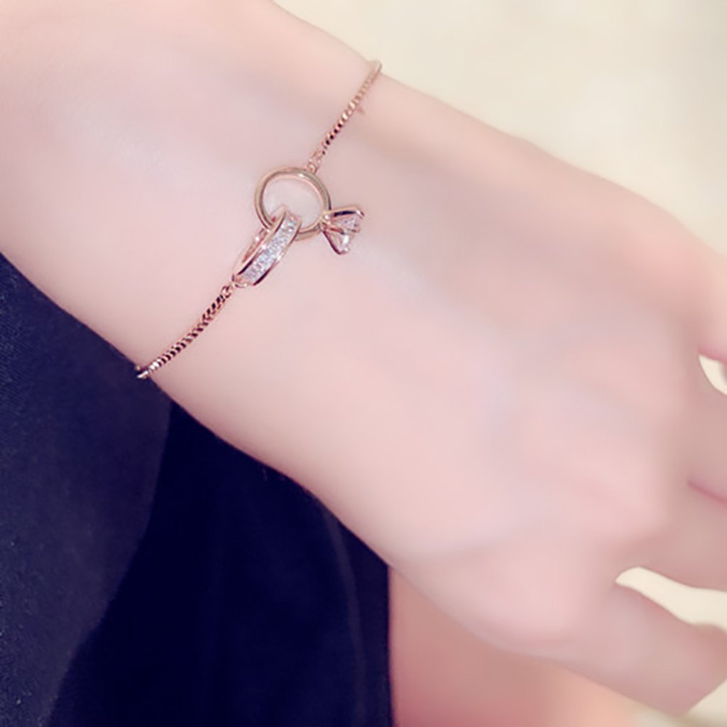 White Gold Plated Buckle Bracelet